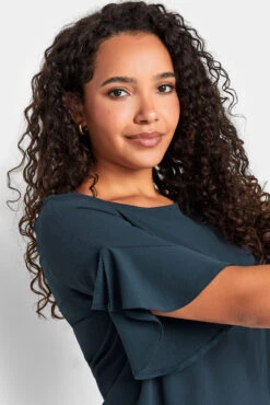 M&Co Navy Blue Frill Sleeve Blouse 10 M&Co Navy Blue Frill Sleeve Blouse -M&Co Sales Store 37ea1e8a 0901 49 550159 D scaled