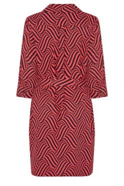M&Co Red Geometric Print Shirt Dress -M&Co Sales Store 37ea6423 844c 41 550013 Y scaled
