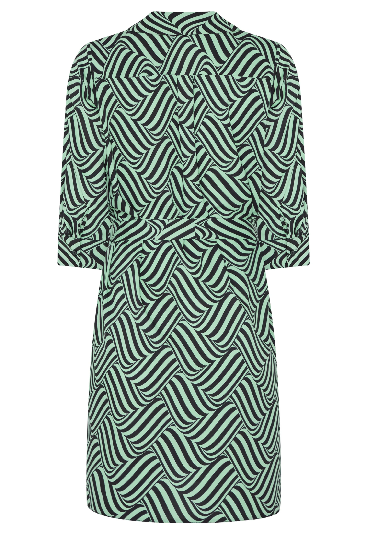 M&Co Green Geometric Print Shirt Dress 7 M&Co Green Geometric Print Shirt Dress - Image 7