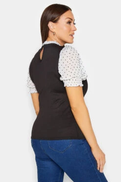 M&Co Black Dobby Sleeve Contrast Blouse 10 M&Co Black Dobby Sleeve Contrast Blouse -M&Co Sales Store 3bfd481b 74fd 45 550651 C scaled