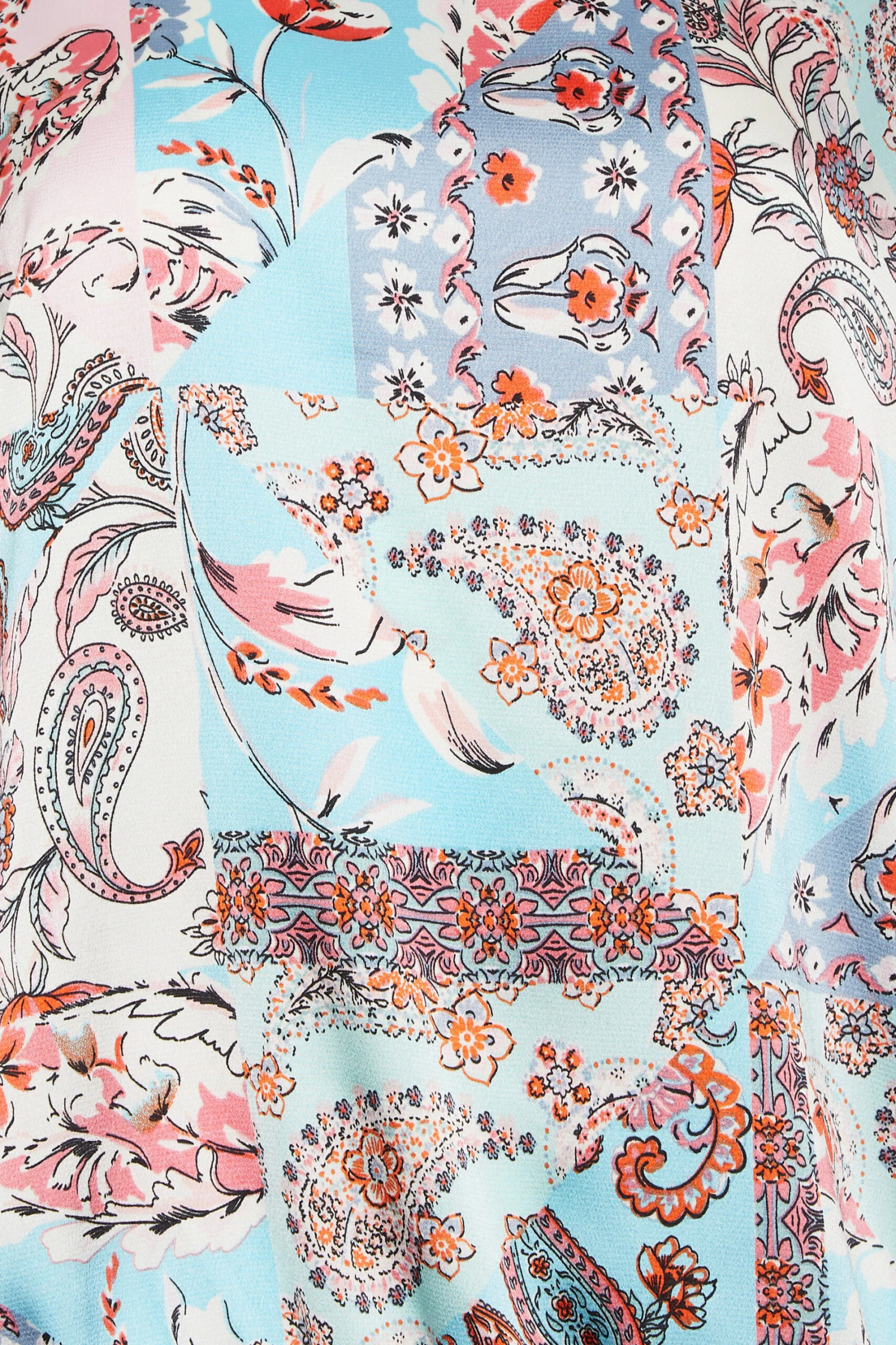 M&Co Blue Paisley Print Short Sleeve Blouse 5 M&Co Blue Paisley Print Short Sleeve Blouse - Image 5