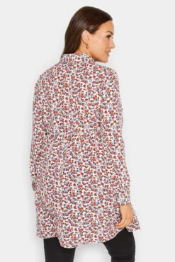 M&Co White Floral Print Tie Waist Tunic Shirt -M&Co Sales Store 3d4cbff4 fef9 4c 550028 C scaled