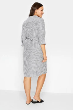 M&Co White & Black Stripe Print Tie Waist Tunic Shirt Dress 9 M&Co White & Black Stripe Print Tie Waist Tunic Shirt Dress -M&Co Sales Store 3d9ed730 7e1a 47 550045 C scaled