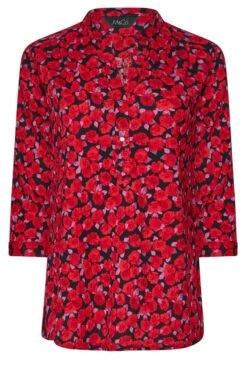 M&Co Red Rose Print Half Placket Shirt -M&Co Sales Store 3e140b87 0be0 47 550227 X scaled