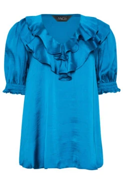 M&Co Blue Frill Front Satin Blouse 13 M&Co Blue Frill Front Satin Blouse -M&Co Sales Store 3f3fe13d 64bc 42 550538 X scaled