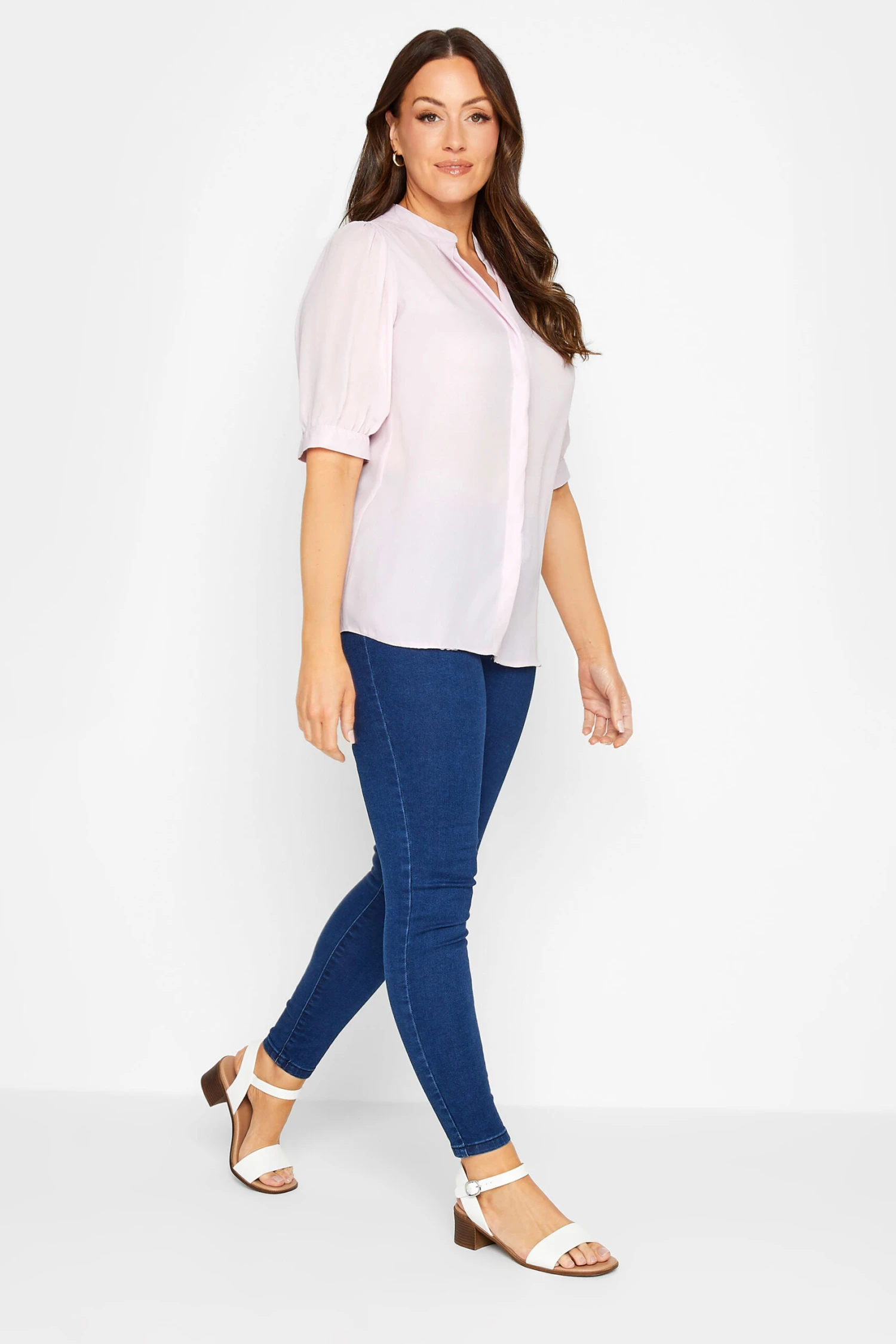 M&Co Lilac Purple Button Through Shirt 2 M&Co Lilac Purple Button Through Shirt - Image 2