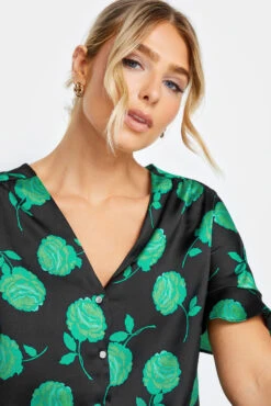 M&Co Black & Green Floral Print Frill Sleeve Blouse 10 M&Co Black & Green Floral Print Frill Sleeve Blouse -M&Co Sales Store 3f654838 c21f 4f 550228 D scaled