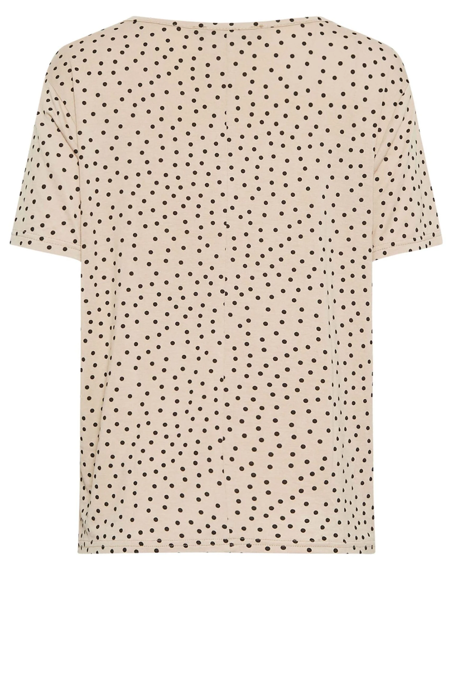 M&Co Beige Brown Spot Print Tie Detail T-Shirt 7 M&Co Beige Brown Spot Print Tie Detail T-Shirt - Image 7