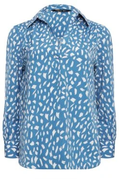 M&Co Blue Brush Stroke Print Half Placket Shirt -M&Co Sales Store 4095eb55 01d9 43 550570 X scaled