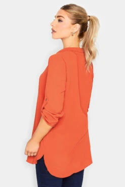 M&Co Orange Long Sleeve Button Blouse 9 M&Co Orange Long Sleeve Button Blouse -M&Co Sales Store 40c02732 0555 42 550291 C scaled