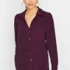 M&Co Dark Purple Tie Back Tunic Shirt