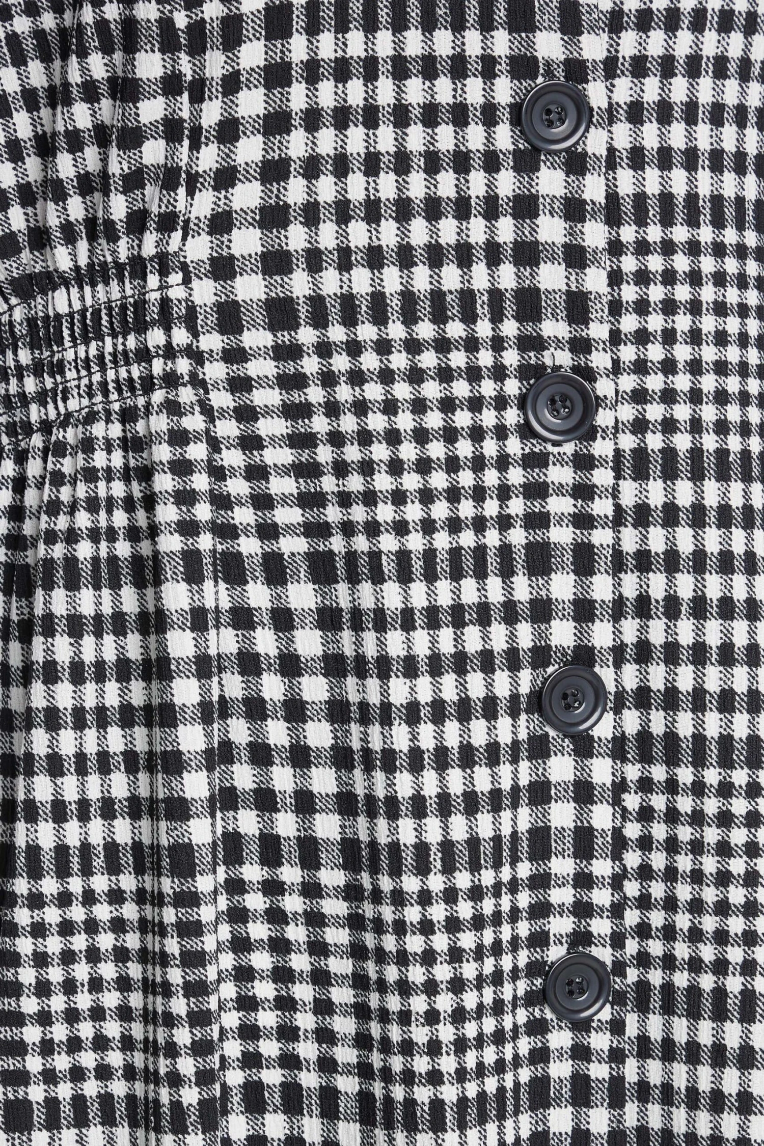 M&Co Black Gingham Print Midi Dress 5 M&Co Black Gingham Print Midi Dress - Image 5