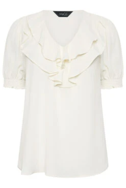 M&Co Ivory White Frill Front Blouse -M&Co Sales Store 4242d7ac d7ef 4f 550533 X scaled