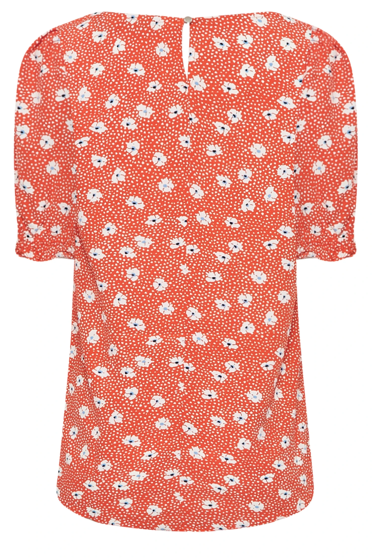 M&Co Red Daisy Print Blouse 3 M&Co Red Daisy Print Blouse - Image 3