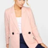 M&Co Pink Tailored Button Blazer
