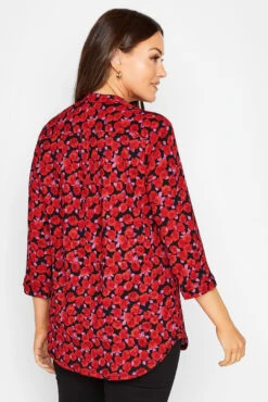 M&Co Red Rose Print Half Placket Shirt -M&Co Sales Store 42e76b91 c4c7 43 550227 C scaled