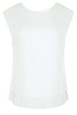 M&Co White Sequin Tie Back Top -M&Co Sales Store 448c55cd ec53 46 550035 X scaled