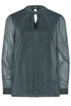M&Co Grey Shimmer Keyhole Blouse -M&Co Sales Store 44e61fa7 4eea 44 550272 X scaled