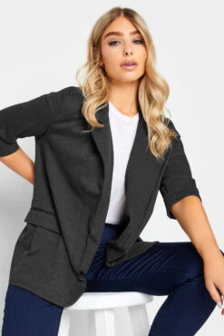 M&Co Dark Grey Textured Blazer