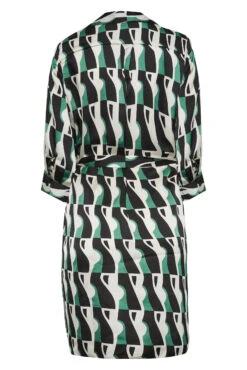 M&Co Black Geometric Print Tie Tunic Shirt Dress -M&Co Sales Store 463fdd84 0d63 45 550609 Y scaled