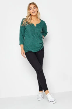 M&Co Green Spot Print Cotton Henley Top 8 M&Co Green Spot Print Cotton Henley Top -M&Co Sales Store 483bdf5c 008d 47 500219 B scaled