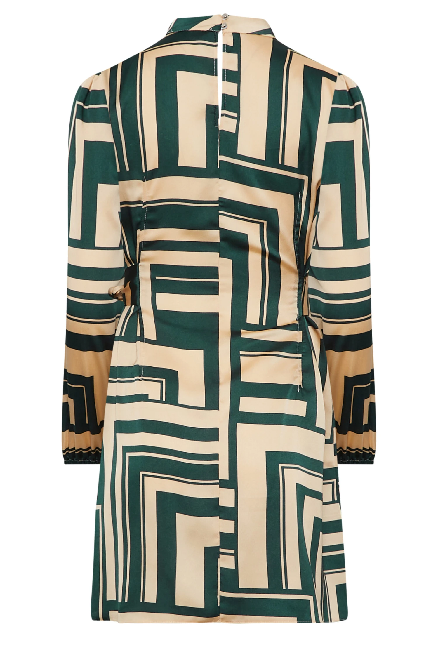 M&Co Green Geometric Print High Neck Tunic Blouse 8 M&Co Green Geometric Print High Neck Tunic Blouse - Image 8