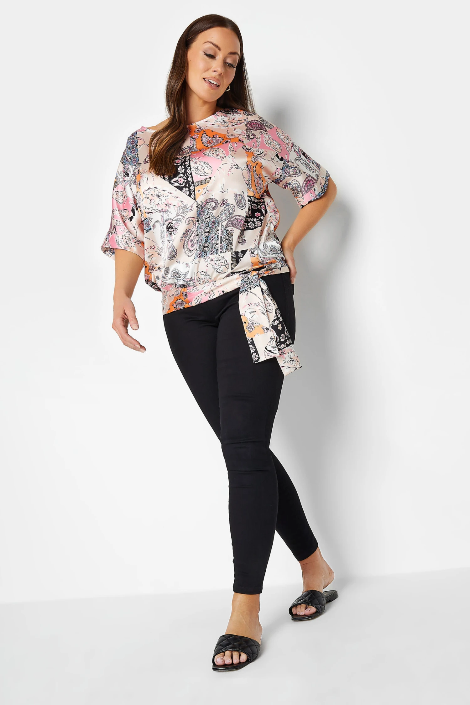 M&Co Pink Paisley Print Short Sleeve Blouse 2 M&Co Pink Paisley Print Short Sleeve Blouse - Image 2