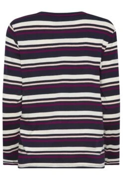 M&Co Navy Blue Stripe Long Sleeve Cotton T-Shirt -M&Co Sales Store 49cf780f aad8 4b 500171 Y scaled