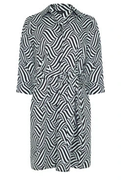 M&Co Black Geometric Print Tie Waist Shirt Dress -M&Co Sales Store 49dad90e 60d2 4c 550010 X scaled