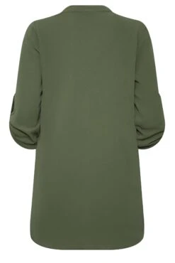 M&Co Khaki Green Statement Button Tab Sleeve Shirt 13 M&Co Khaki Green Statement Button Tab Sleeve Shirt -M&Co Sales Store 4a3d7ffc c6b5 41 550304 Y scaled