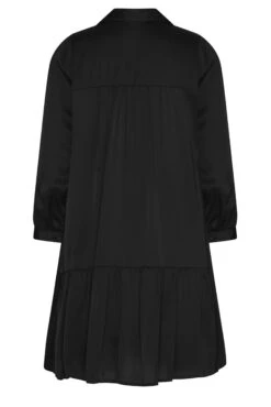 M&Co Black Satin Frill Hem Shirt -M&Co Sales Store 4c0cb805 9c24 40 550439 Y scaled