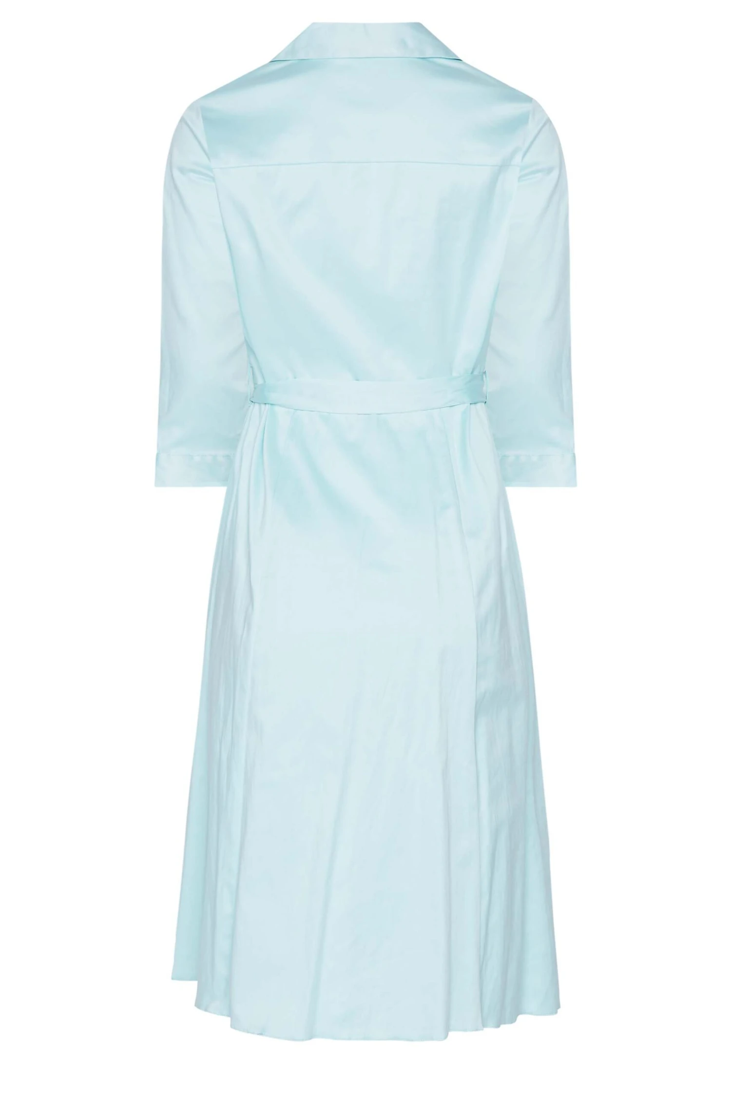 M&Co Blue Tie Waist Cotton Shirt Dress 7 M&Co Blue Tie Waist Cotton Shirt Dress - Image 7