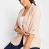 M&Co Pink Textured Blazer