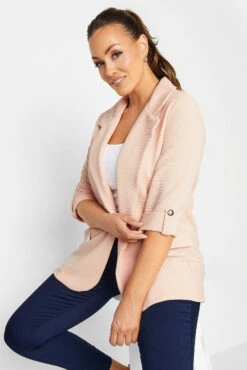 M&Co Pink Textured Blazer