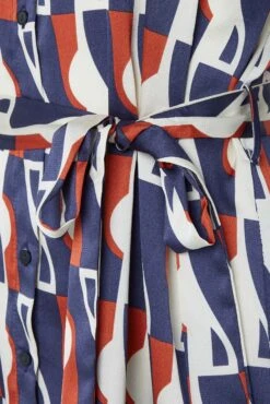 M&Co Blue Geometric Print Satin Shirt Dress 5 M&Co Blue Geometric Print Satin Shirt Dress -M&Co Sales Store 4ddb884f 7ffb 46 550011 Z scaled