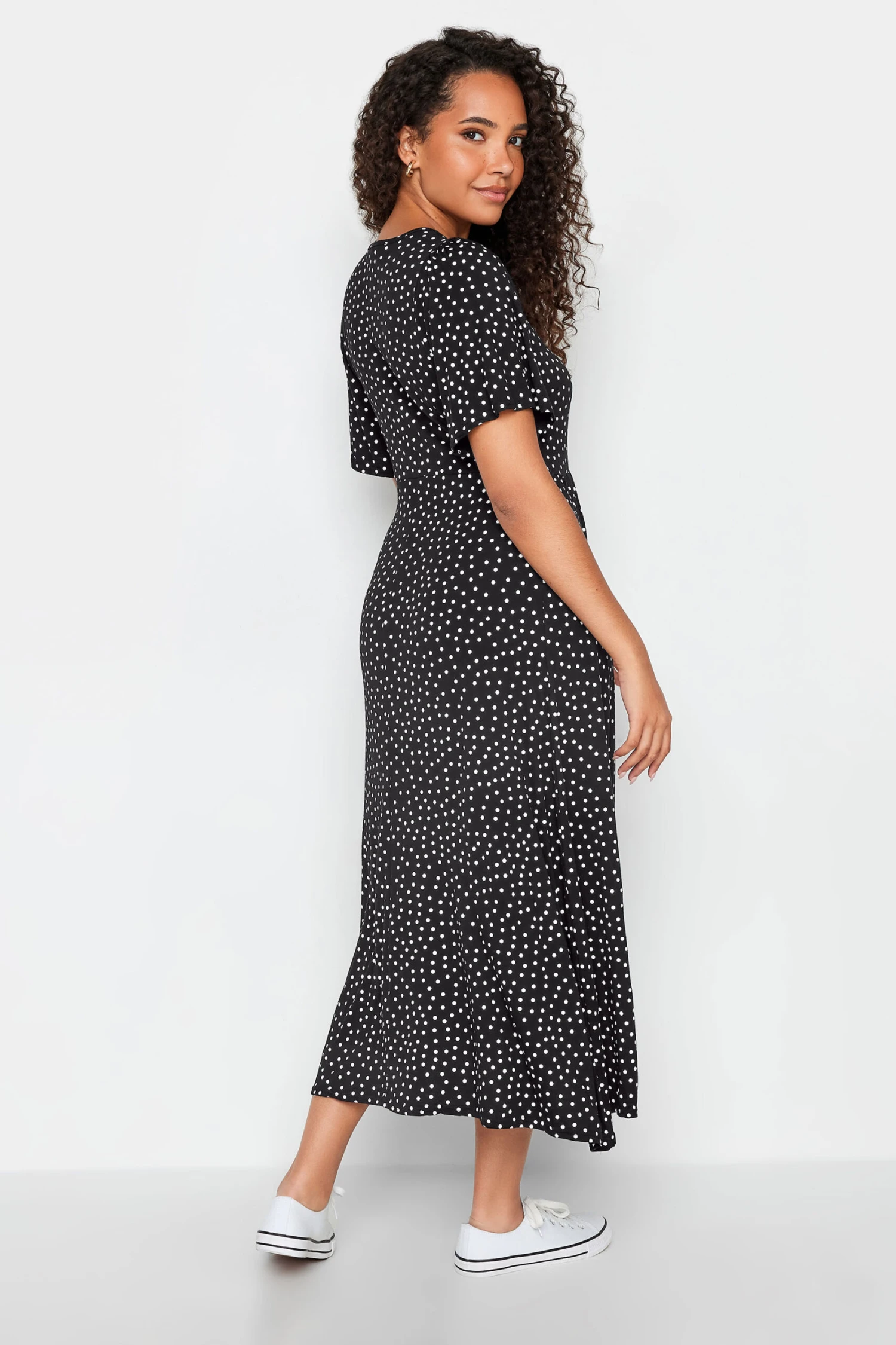 M&Co Black Polka Dot Maxi Dress 3 M&Co Black Polka Dot Maxi Dress - Image 3
