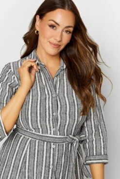 M&Co Grey Stripe Button Through Tie Waist Cotton Dress 10 M&Co Grey Stripe Button Through Tie Waist Cotton Dress -M&Co Sales Store 5017bb32 2be2 40 550433 D scaled