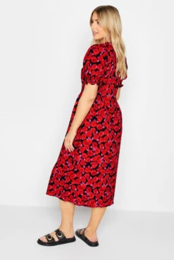 M&Co Red Floral Print Button Through Dress 9 M&Co Red Floral Print Button Through Dress -M&Co Sales Store 503c14a1 b424 4e 550405 C scaled