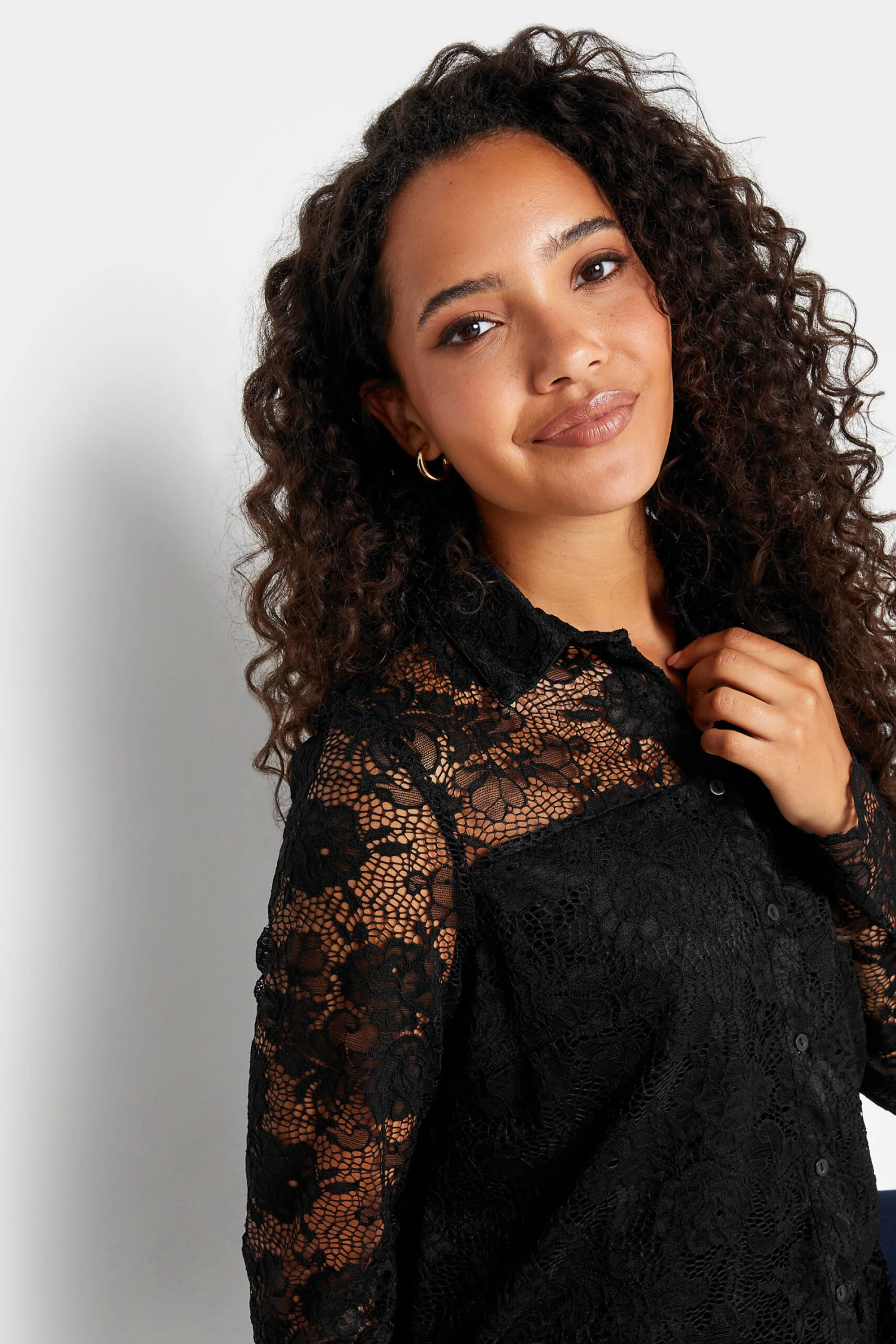 M&Co Black Lace Shirt 4 M&Co Black Lace Shirt - Image 4