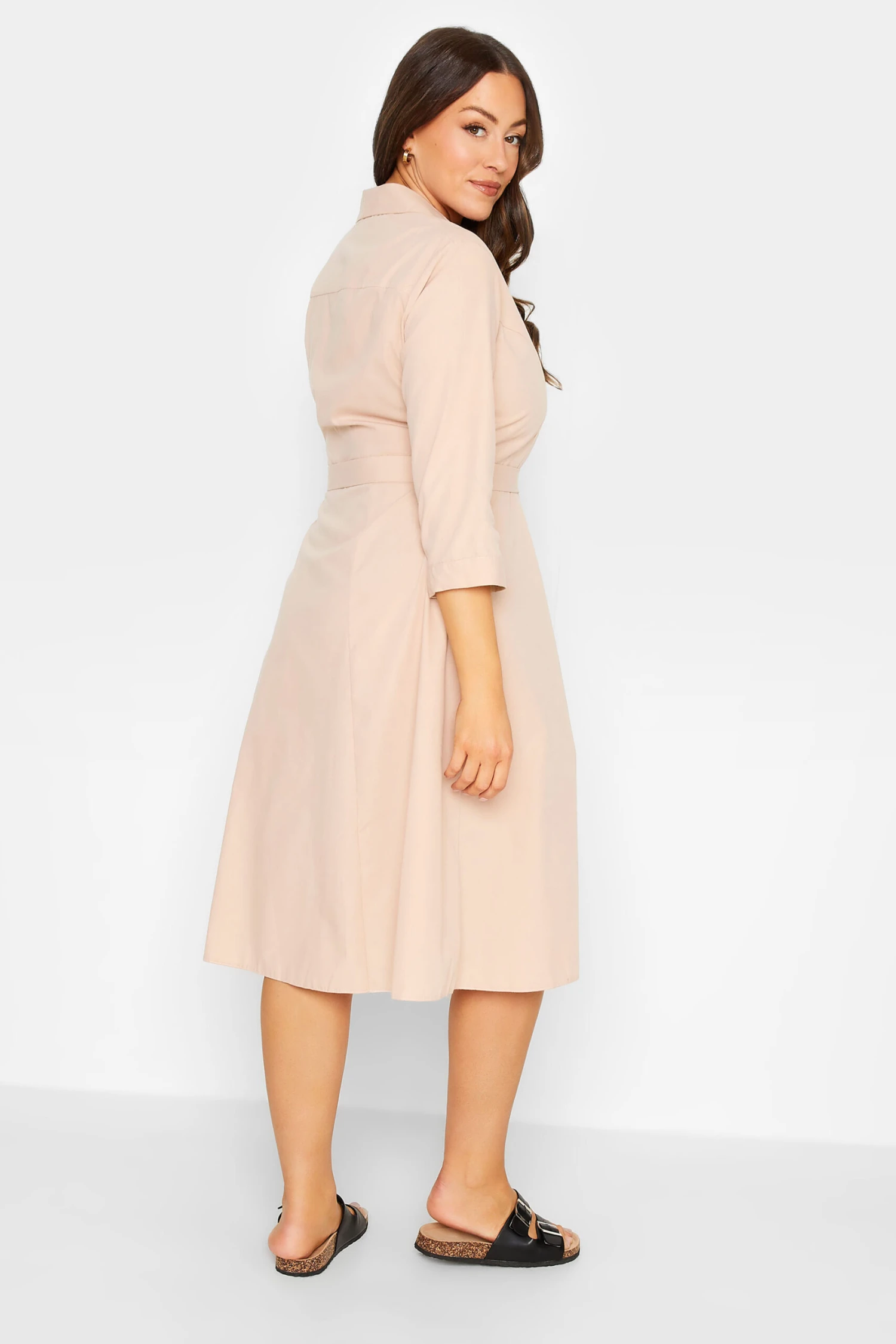 M&Co Pink Tie Waist Shirt Dress 3 M&Co Pink Tie Waist Shirt Dress - Image 3