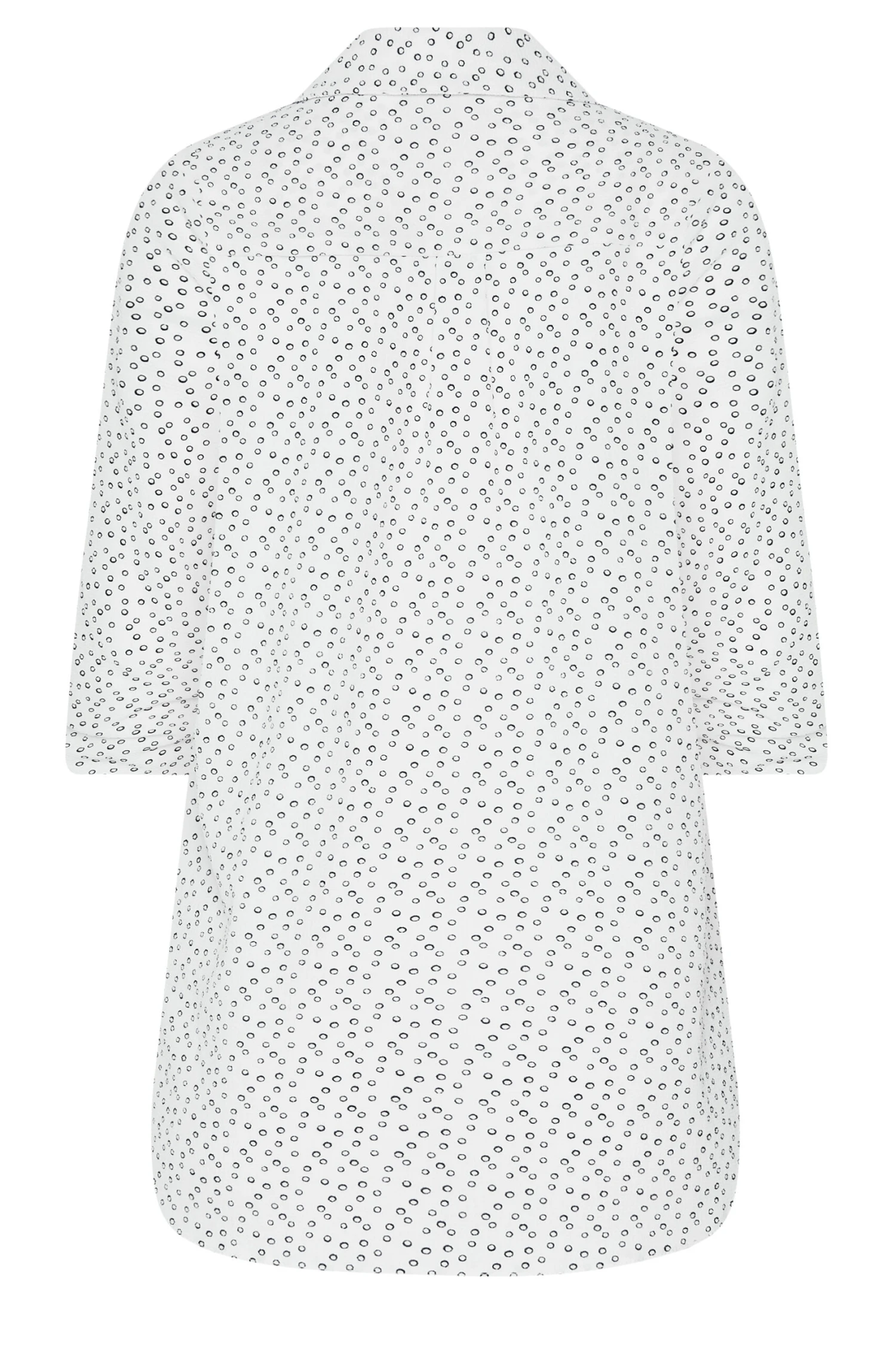 M&Co White Spot Print Tab Sleeve Shirt 7 M&Co White Spot Print Tab Sleeve Shirt - Image 7