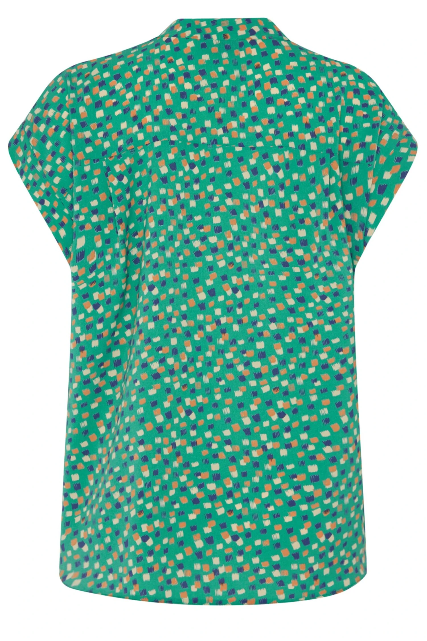 M&Co Green Spot Print V-Neck Blouse 7 M&Co Green Spot Print V-Neck Blouse - Image 7