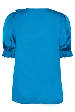 M&Co Blue Frill Front Satin Blouse 14 M&Co Blue Frill Front Satin Blouse -M&Co Sales Store 51472e92 4caf 4f 550538 Y scaled