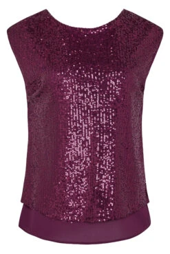 M&Co Dark Purple Sequin Tie Back Top 12 M&Co Dark Purple Sequin Tie Back Top -M&Co Sales Store 520ef218 593f 4b 550036 X scaled