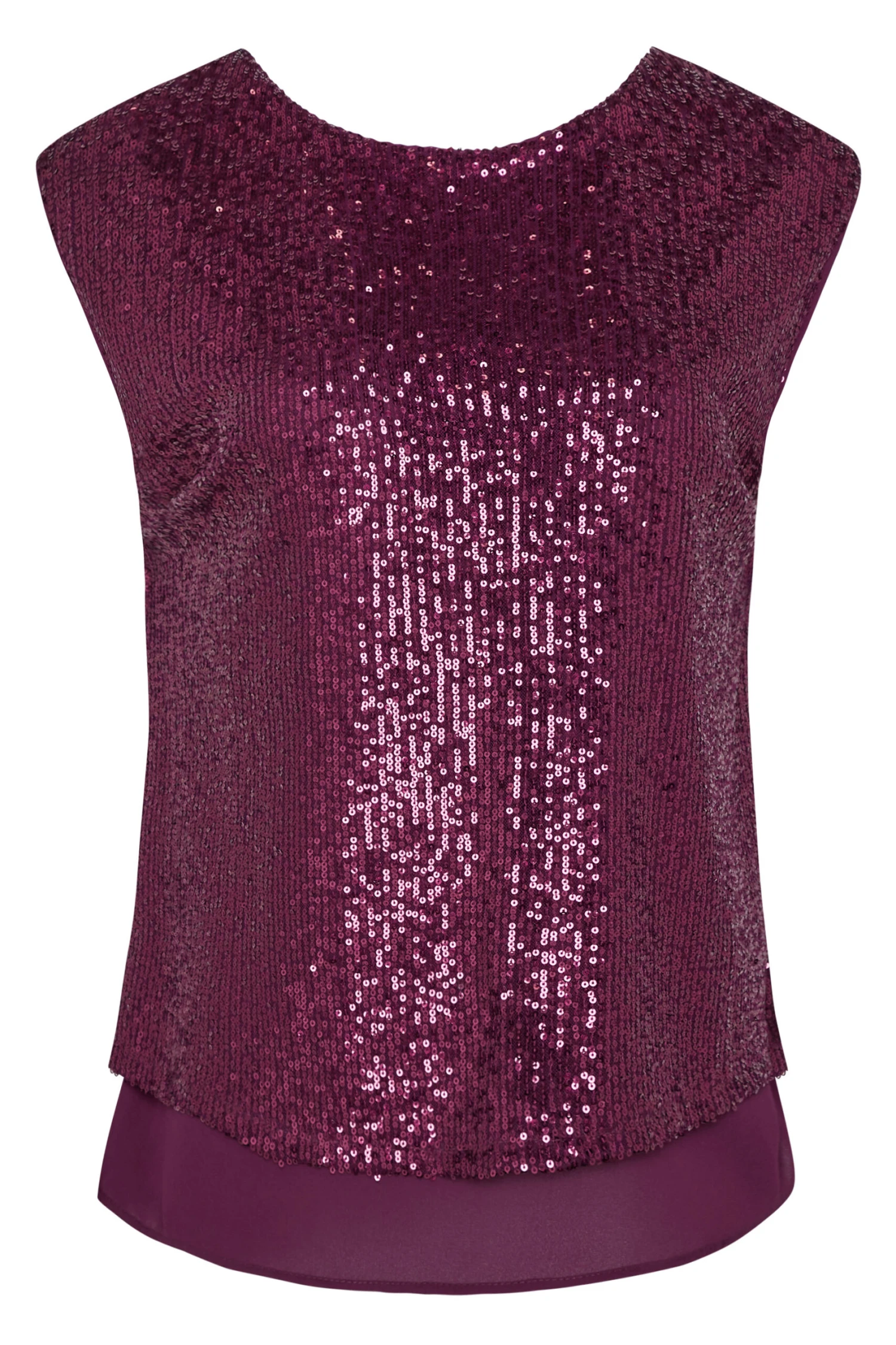 M&Co Dark Purple Sequin Tie Back Top 6 M&Co Dark Purple Sequin Tie Back Top - Image 6