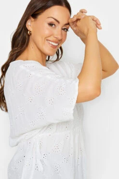 M&Co White Broderie V-Neck Blouse -M&Co Sales Store 5237993b 1eae 48 550486 D scaled