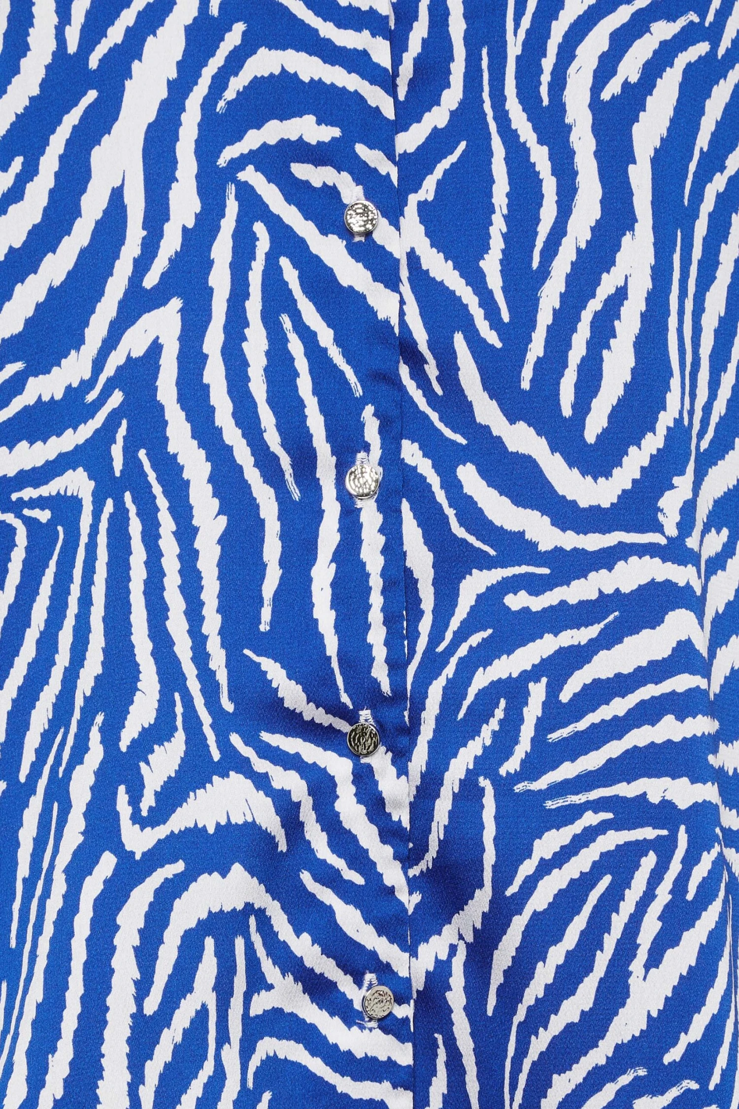 M&Co Cobalt Blue Zebra Print Shirt 5 M&Co Cobalt Blue Zebra Print Shirt - Image 5