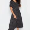 M&Co Black Polka Dot Maxi Dress