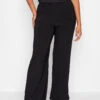 M&Co Black Stretch Wide Leg Trousers