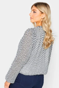 M&Co White Ditsy Print Tie Neck Blouse -M&Co Sales Store 53e0a28e 2a02 4f 550677 C scaled